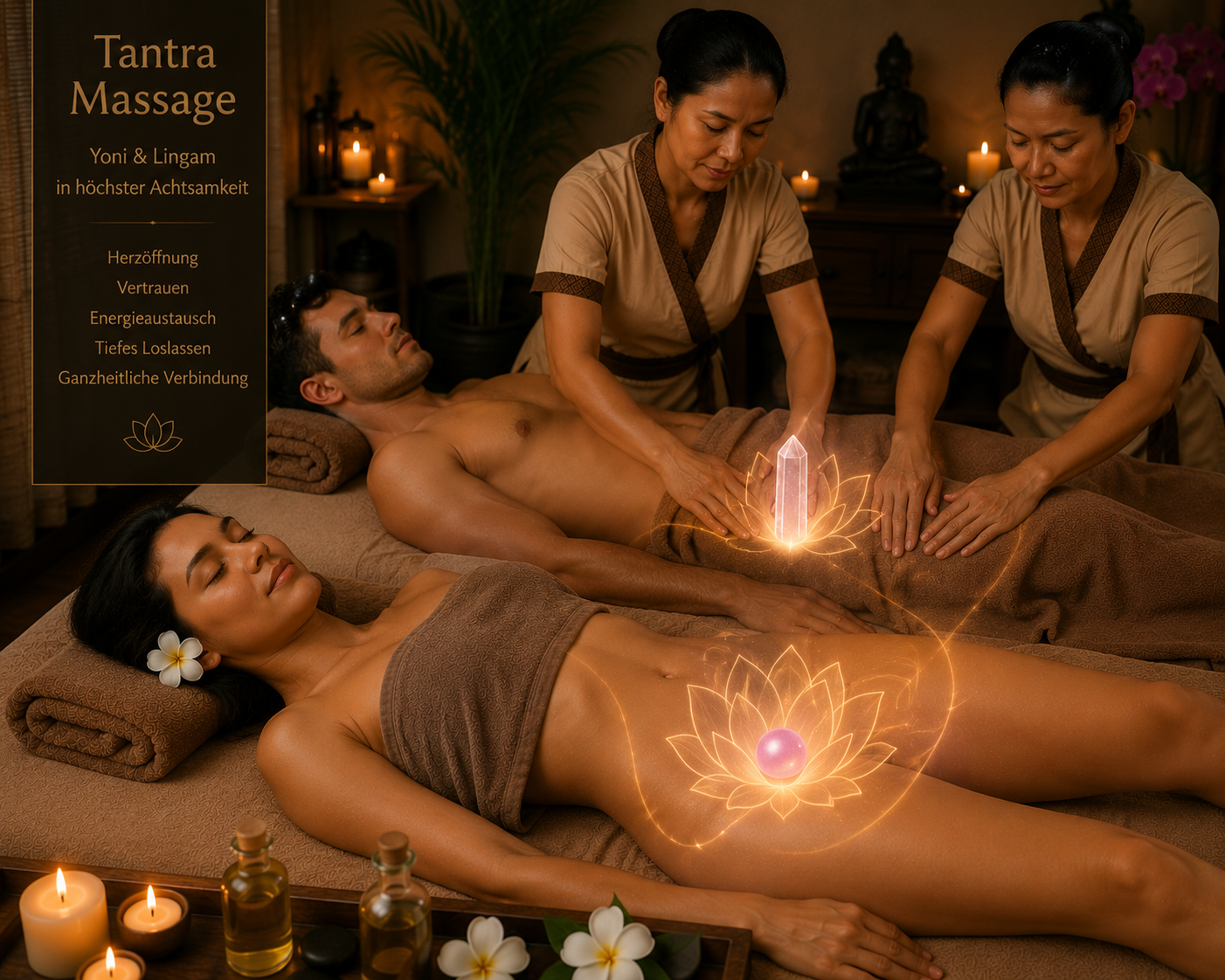 Tantramassage mit Yoni-/Lingam-Massage